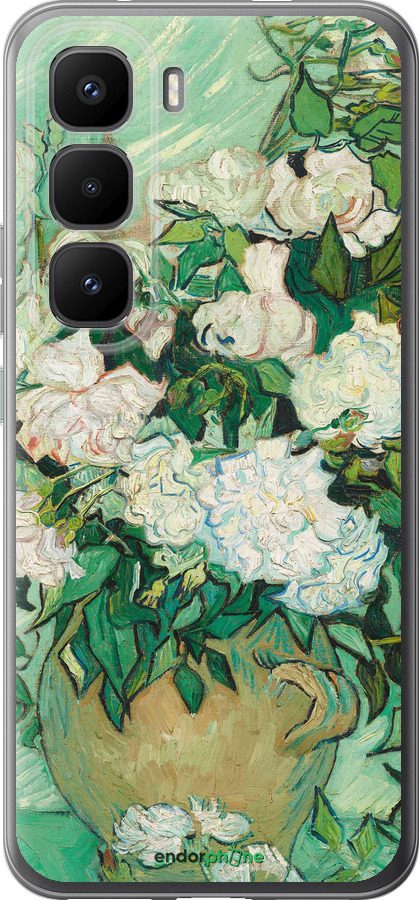 Силиконовый чехол Винсент Ван Гог. Ваза с розами для Infinix Hot 60 Pro+ - 5543u-4125 изображение 