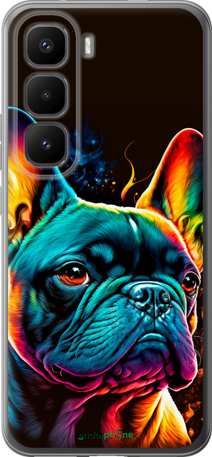 Силиконовый чехол Яркий бульдог для Infinix Hot 60 Pro+ - 5547u-4125 изображение 