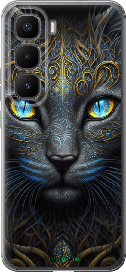 Силиконовый чехол Кошка для Infinix Hot 60 Pro+ - 5548u-4125 изображение 