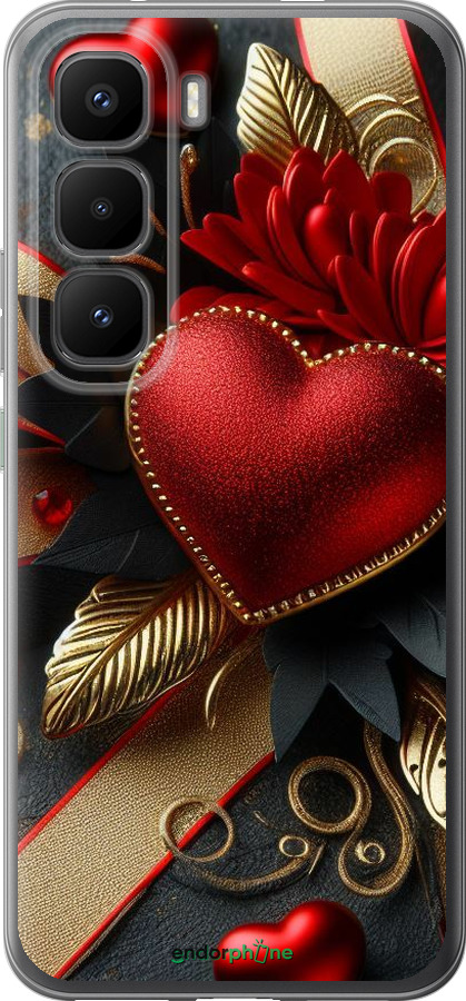 Силиконовый чехол Сердечки v2 для Infinix Hot 60 Pro+ - 5832u-4125 изображение 