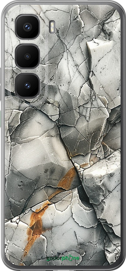 Силиконовый чехол Серый мрамор для Infinix Hot 60 Pro+ - 6041u-4125 изображение 