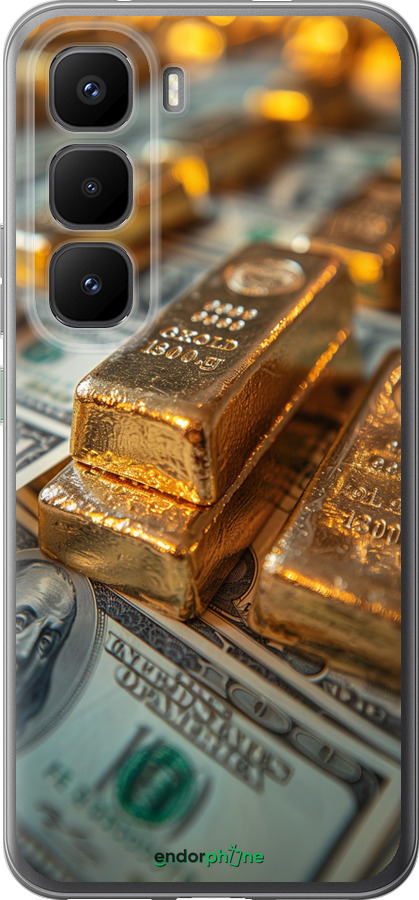 Силиконовый чехол Слитки и доллары для Infinix Hot 60 Pro+ - 6105u-4125 изображение 