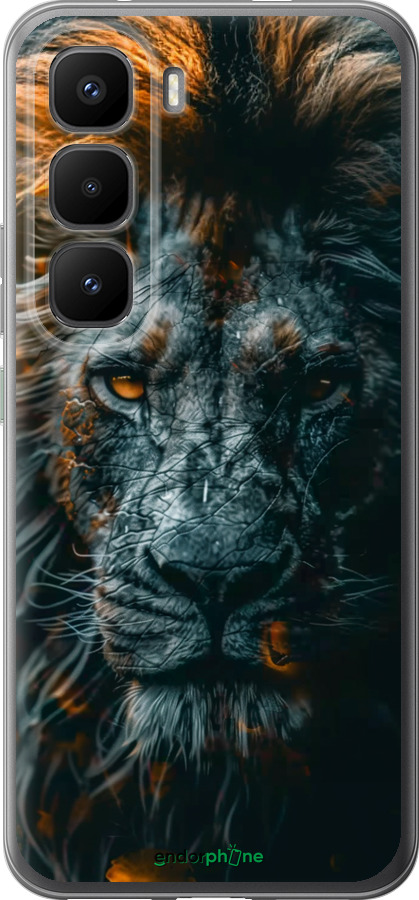 Силиконовый чехол Лев в сумерках для Infinix Hot 60 Pro+ - 6154u-4125 изображение 