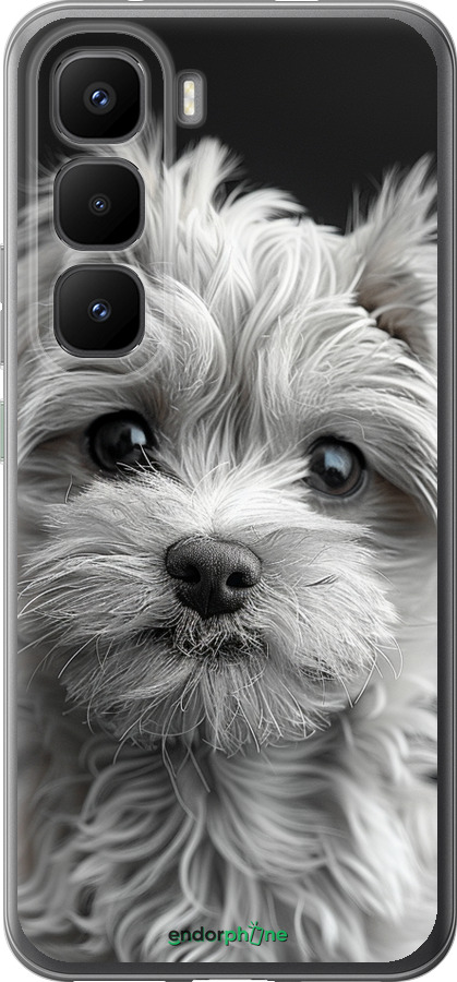 Силиконовый чехол Мальтипу на чорном фоне для Infinix Hot 60 Pro+ - 6156u-4125 изображение 