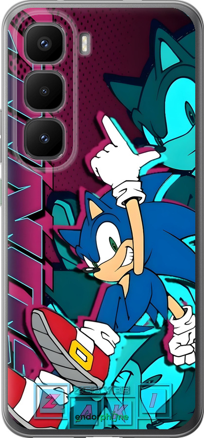 Силиконовый чехол Соник для Infinix Hot 60 Pro+ - 6284u-4125 изображение 