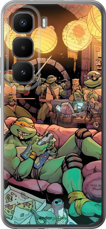 Силиконовый чехол Черепашки нинзя для Infinix Hot 60 Pro+ - 6346u-4125 изображение 