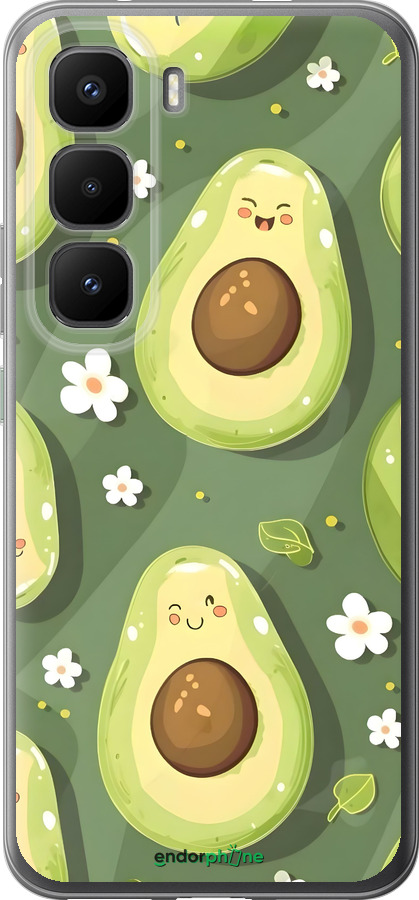Силиконовый чехол Авокадо для Infinix Hot 60 Pro+ - 6380u-4125 изображение 