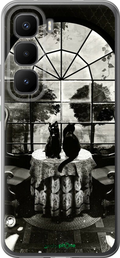 Силиконовый чехол Череп и коты для Infinix Hot 60 Pro+ - 6432u-4125 изображение 