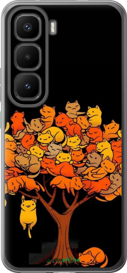 Силиконовый чехол Дерево и котики для Infinix Hot 60 Pro+ - 6516u-4125 изображение 