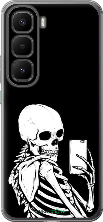 Силіконовий чехол Скелет робить Selfie для Infinix Hot 60 Pro+ - 6535u-4125 изображение 