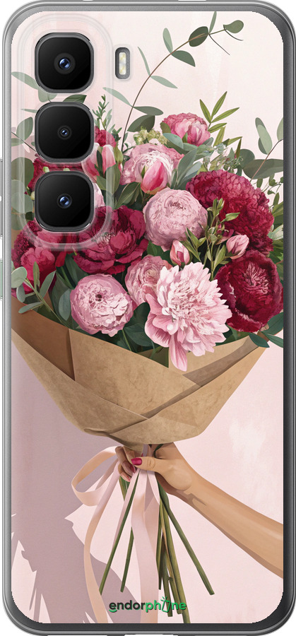 Силиконовый чехол Пионы 1 для Infinix Hot 60 Pro+ - 6705u-4125 изображение 