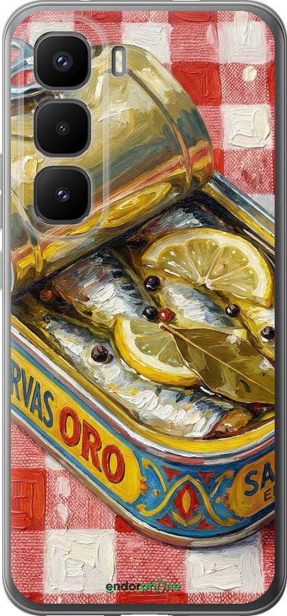 Силиконовый чехол Vintage Sardine Tin Phone для Infinix Hot 60 Pro+ - 6772u-4125 изображение 