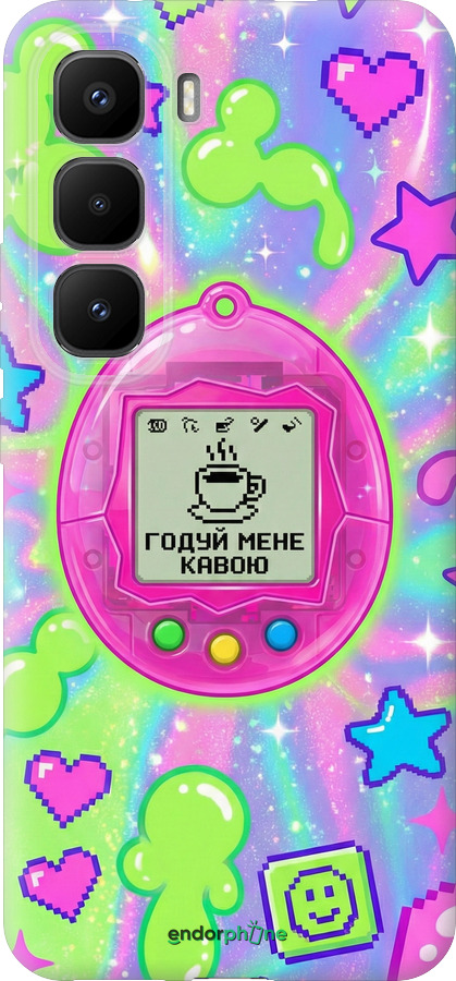 Силіконовий чехол Y2K Aesthetic Retro Pet: Годуй мене кавою для Infinix Hot 60 Pro+ - 6784u-4125 изображение 