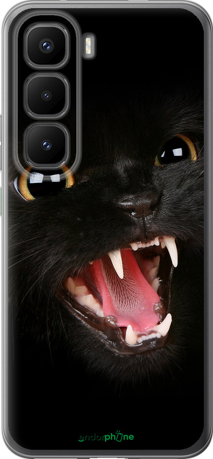 Силиконовый чехол Чёрная кошка для Infinix Hot 60 Pro+ - 932u-4125 изображение 