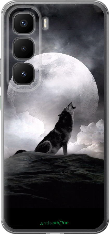 Силиконовый чехол Воющий волк для Infinix Hot 60 Pro+ - 934u-4125 изображение 