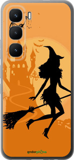 Силиконовый чехол Ведьма на метле для Infinix Hot 60 Pro - 1184u-4126 изображение 