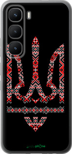 Силиконовый чехол Герб - вышиванка на черном фоне для Infinix Hot 60 Pro - 1196u-4126 изображение 