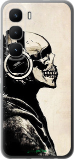 Силиконовый чехол Скелет-меломан v2 для Infinix Hot 60 Pro - 1200u-4126 изображение 