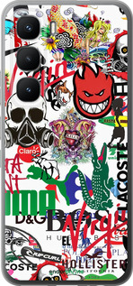 Силиконовый чехол Many different logos для Infinix Hot 60 Pro - 4022u-4126 изображение 