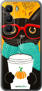 Силиконовый чехол Осенний кот для Infinix Hot 60 Pro - 4026u-4126 изображение 