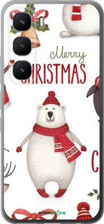 Силиконовый чехол Merry Christmas для Infinix Hot 60 Pro - 4106u-4126 изображение 