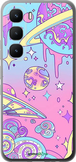 Силиконовый чехол Розовая галактика для Infinix Hot 60 Pro - 4146u-4126 изображение 