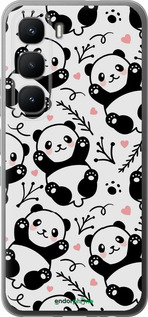 Силиконовый чехол Панды для Infinix Hot 60 Pro - 4318u-4126 изображение 