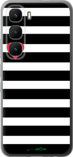 Силиконовый чехол Черно-белые полосы для Infinix Hot 60 Pro - 4461u-4126 изображение 