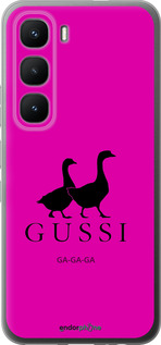 Силиконовый чехол Гуси для Infinix Hot 60 Pro - 4561u-4126 изображение 