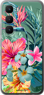 Силиконовый чехол Тропические цветы v1 для Infinix Hot 60 Pro - 4667u-4126 изображение 