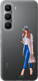 Силиконовый чехол Девушка 1 для Infinix Hot 60 Pro - 4751u-4126 изображение 