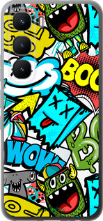 Силиконовый чехол Стикеры v4 для Infinix Hot 60 Pro - 5508u-4126 изображение 