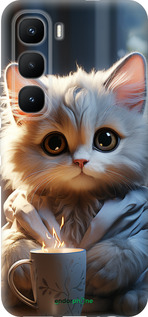Силіконовий чехол Білий кіт для Infinix Hot 60 Pro - 5646u-4126 изображение 