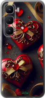 Силиконовый чехол Сердечки v4 для Infinix Hot 60 Pro - 5834u-4126 изображение 