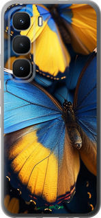 Силиконовый чехол Желто-голубые бабочки для Infinix Hot 60 Pro - 6046u-4126 изображение 