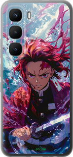 Силиконовый чехол Танджиро Камадо: Клинок рассекающий демонов для Infinix Hot 60 Pro - 6111u-4126 изображение 