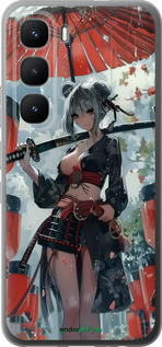 Силиконовый чехол Гейша-воин для Infinix Hot 60 Pro - 6124u-4126 изображение 