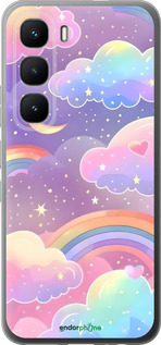 Силиконовый чехол Облака и радуга для Infinix Hot 60 Pro - 6312u-4126 изображение 