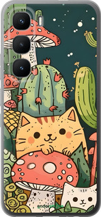 Силиконовый чехол Коты грибы для Infinix Hot 60 Pro - 6321u-4126 изображение 