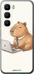 Силіконовий чехол Funny Capybara CEO Working для Infinix Hot 60 Pro - 6777u-4126 изображение 