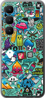 Силиконовый чехол Стикер бомбинг 1 для Infinix Hot 60 Pro - 693u-4126 изображение 