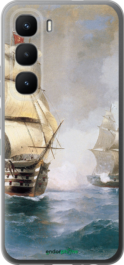 Силиконовый чехол Айвазовский. Корабли для Infinix Hot 60 Pro - 160u-4126 изображение 