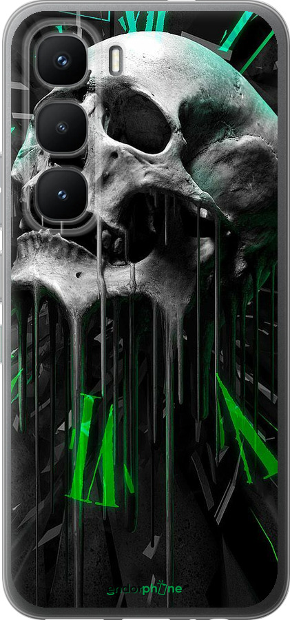 Силіконовий чехол Череп-годинник для Infinix Hot 60 Pro - 4100u-4126 изображение 