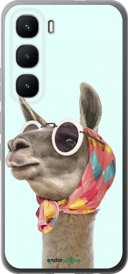 Силиконовый чехол Модная лама для Infinix Hot 60 Pro - 4479u-4126 изображение 