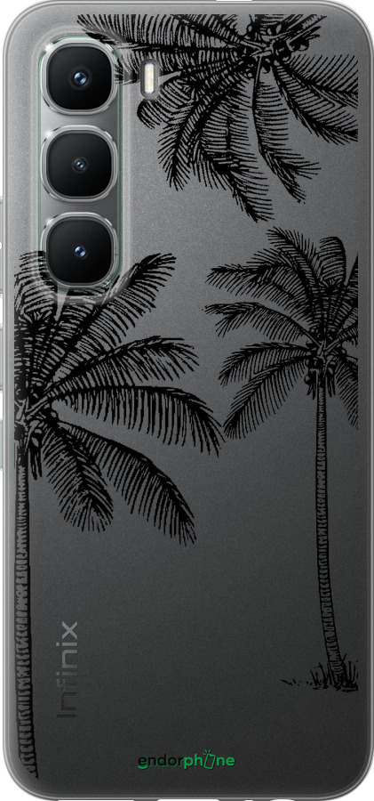 Силиконовый чехол Пальмы1 для Infinix Hot 60 Pro - 4634u-4126 изображение 