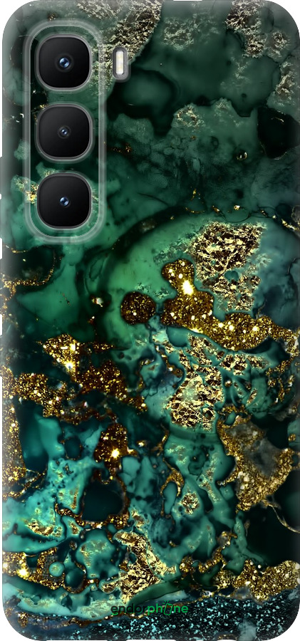 Силиконовый чехол Мрамор золото богатство для Infinix Hot 60 Pro - 5419u-4126 изображение 