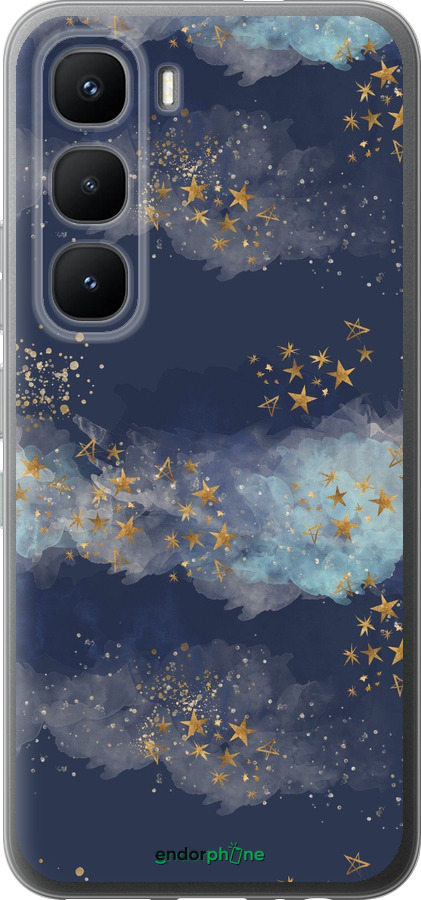 Силиконовый чехол Ночь золотые звезды для Infinix Hot 60 Pro - 5421u-4126 изображение 