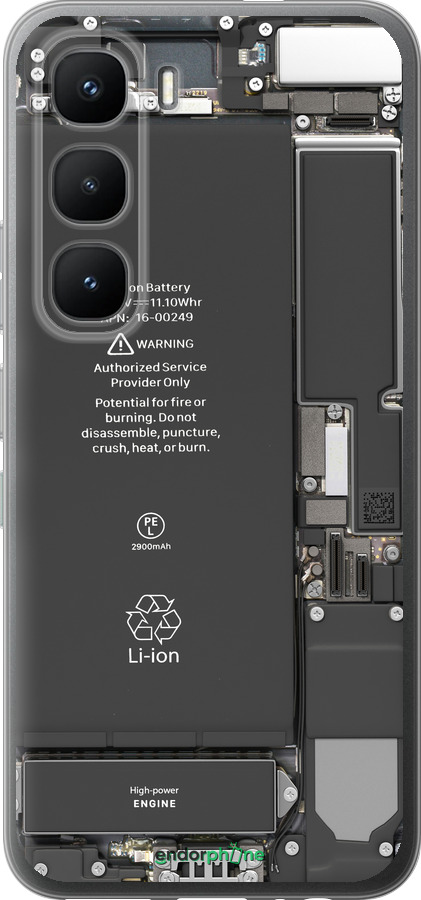 Силиконовый чехол Детали смартфона для Infinix Hot 60 Pro - 5487u-4126 изображение 