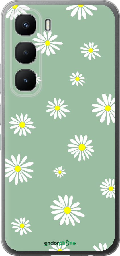 Силиконовый чехол Ромашки v4 для Infinix Hot 60 Pro - 5603u-4126 изображение 