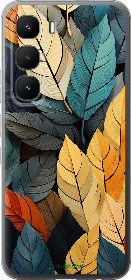 Силиконовый чехол Кольорове листя для Infinix Hot 60 Pro - 5644u-4126 изображение 